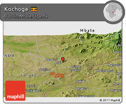 Satellite Panoramic Map of Kochoge