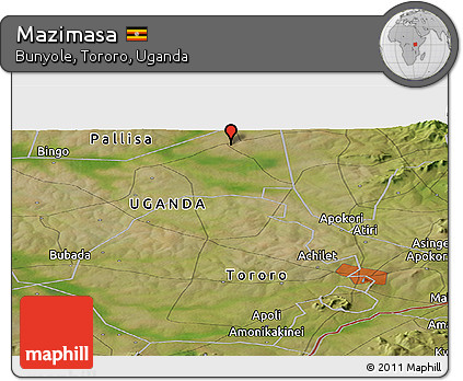 Satellite Panoramic Map of Mazimasa