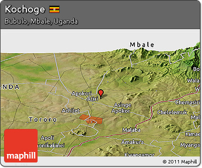 Satellite Panoramic Map of Kochoge