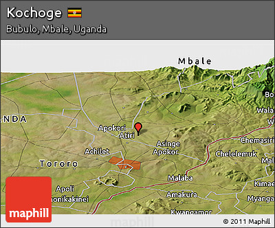 Satellite Panoramic Map of Kochoge