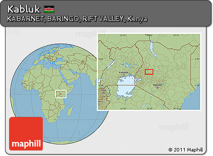 Savanna Style Location Map of Kabluk