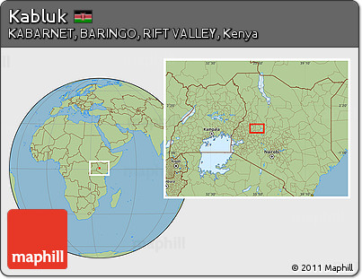 Savanna Style Location Map of Kabluk