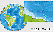 Physical Location Map of the area around 0° 42' 2" N, 41° 34' 30" W