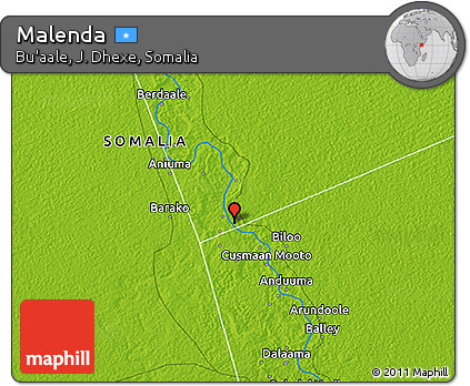 Physical 3D Map of Malenda
