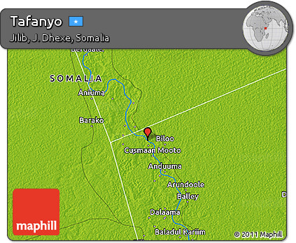 Physical 3D Map of Tafanyo