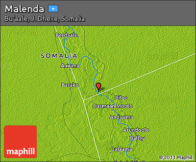 Physical 3D Map of Malenda