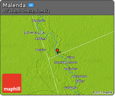 Physical 3D Map of Malenda