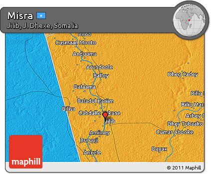 Political 3D Map of Misra