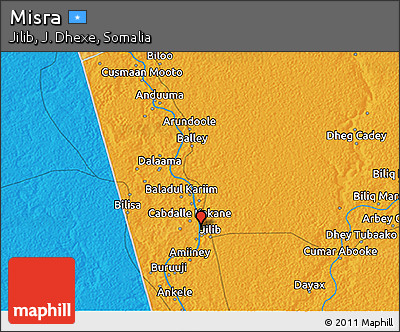 Political 3D Map of Misra