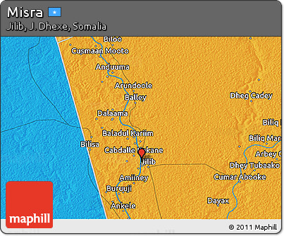 Political 3D Map of Misra
