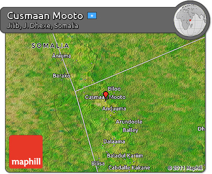 Satellite 3D Map of Cusmaan Mooto
