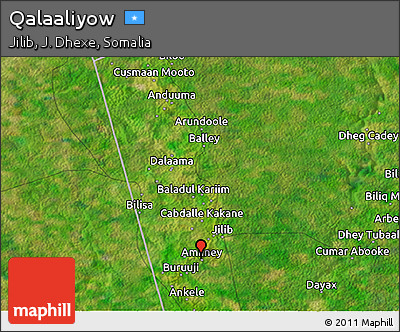 Satellite 3D Map of Qalaaliyow
