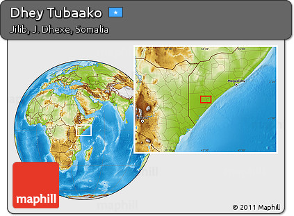 Physical Location Map of Dhey Tubaako