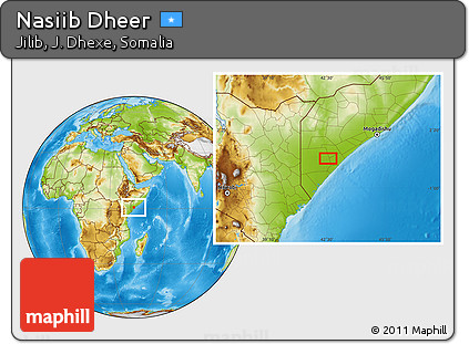 Physical Location Map of Nasiib Dheer