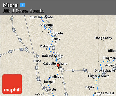 Shaded Relief Map of Misra