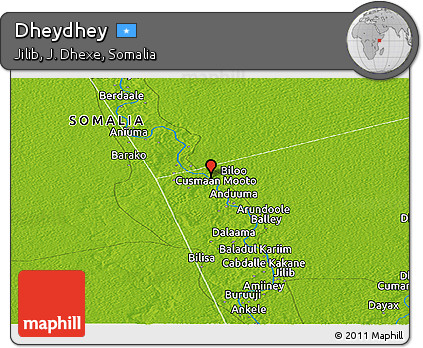 Physical Panoramic Map of Dheydhey