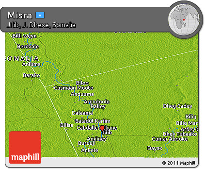 Physical Panoramic Map of Misra