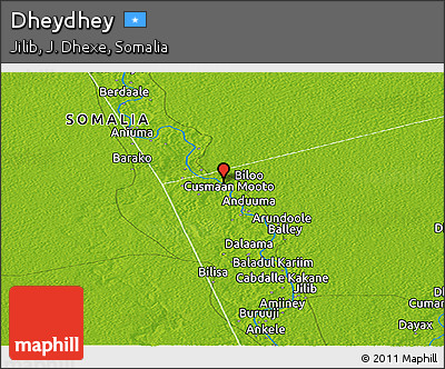 Physical Panoramic Map of Dheydhey