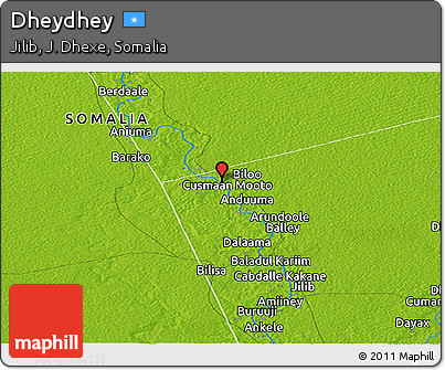Physical Panoramic Map of Dheydhey