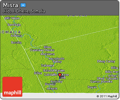 Physical Panoramic Map of Misra