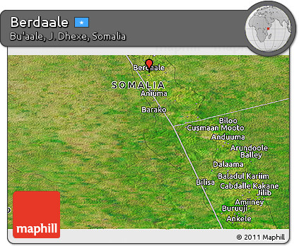 Satellite Panoramic Map of Berdaale