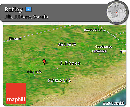 Satellite Panoramic Map of Bafley