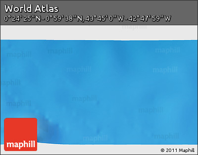 Physical 3D Map of the Area around 0° 42' 2" N, 43° 16' 29" W