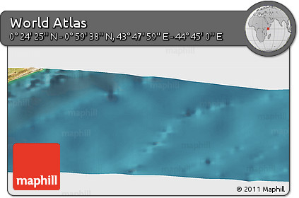 Satellite Panoramic Map of the Area around 0° 42' 2" N, 44° 16' 29" E