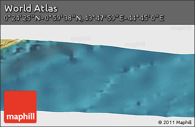 Satellite Panoramic Map of the Area around 0° 42' 2" N, 44° 16' 29" E