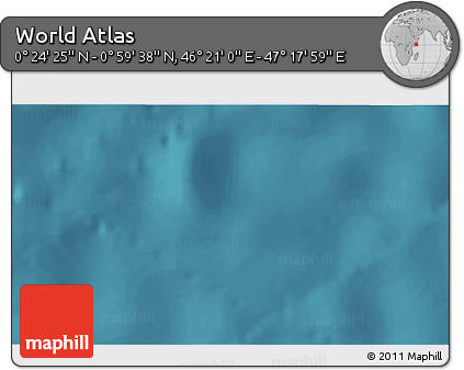 Satellite 3D Map of the Area around 0° 42' 2" N, 46° 49' 30" E