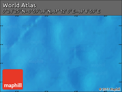 Physical Map of the Area around 0° 42' 2" N, 47° 40' 29" E