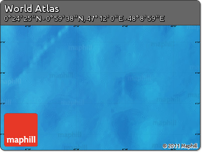 Physical Map of the Area around 0° 42' 2" N, 47° 40' 29" E