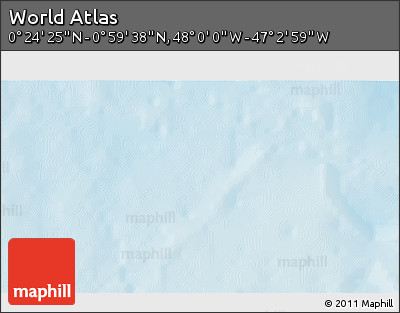 Physical 3D Map of the Area around 0° 42' 2" N, 47° 31' 29" W