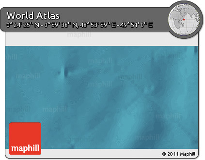 Satellite 3D Map of the Area around 0° 42' 2" N, 49° 22' 30" E