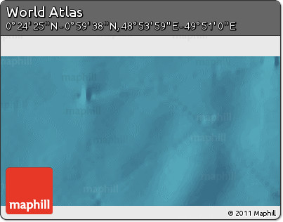 Satellite 3D Map of the Area around 0° 42' 2" N, 49° 22' 30" E