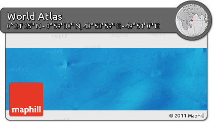 Physical Panoramic Map of the Area around 0° 42' 2" N, 49° 22' 30" E