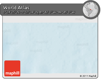 Shaded Relief 3D Map of the Area around 0° 42' 2" N, 49° 13' 30" W