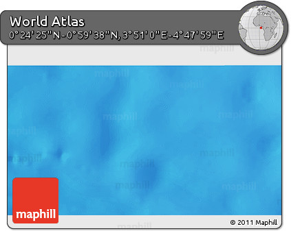Physical 3D Map of the Area around 0° 42' 2" N, 4° 19' 30" E