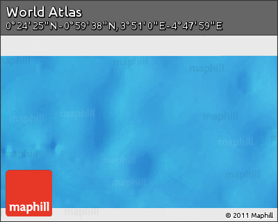 Physical 3D Map of the Area around 0° 42' 2" N, 4° 19' 30" E