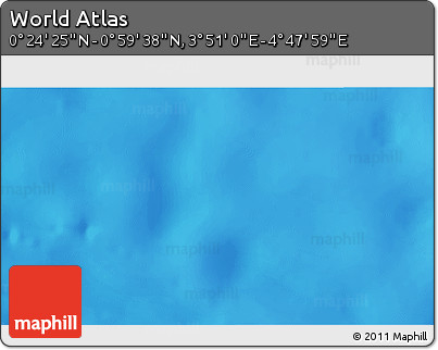 Physical 3D Map of the Area around 0° 42' 2" N, 4° 19' 30" E