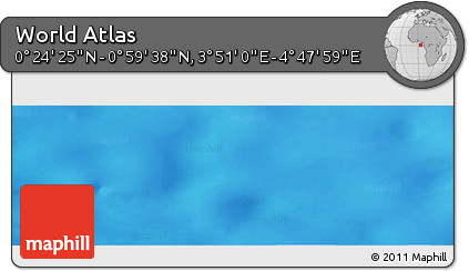 Physical Panoramic Map of the Area around 0° 42' 2" N, 4° 19' 30" E