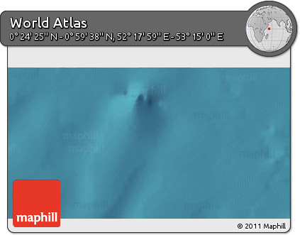 Satellite 3D Map of the Area around 0° 42' 2" N, 52° 46' 29" E