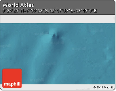 Satellite 3D Map of the Area around 0° 42' 2" N, 52° 46' 29" E