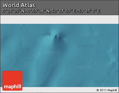Satellite 3D Map of the Area around 0° 42' 2" N, 52° 46' 29" E