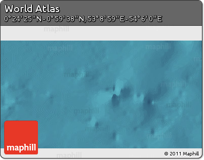 Satellite 3D Map of the Area around 0° 42' 2" N, 53° 37' 30" E