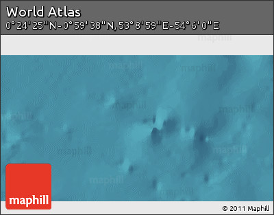 Satellite 3D Map of the Area around 0° 42' 2" N, 53° 37' 30" E