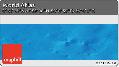 Physical Panoramic Map of the Area around 0° 42' 2" N, 53° 37' 30" E