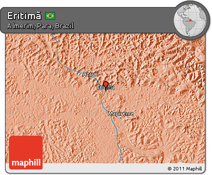 Political 3D Map of Eritimã