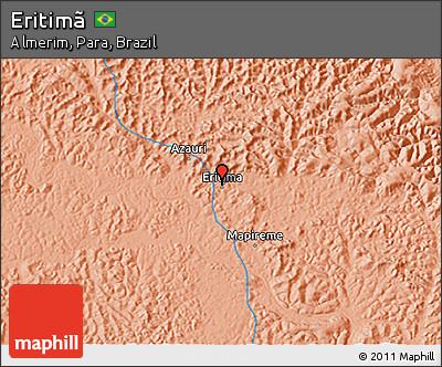 Political 3D Map of Eritimã