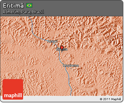 Political 3D Map of Eritimã